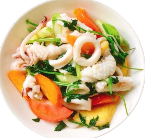 Mực xào thập cẩm