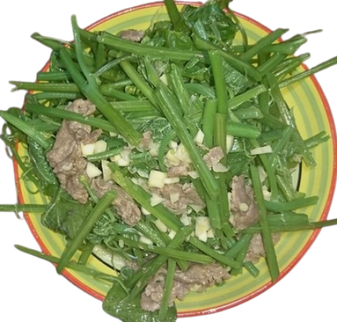 Đọt su xào bò