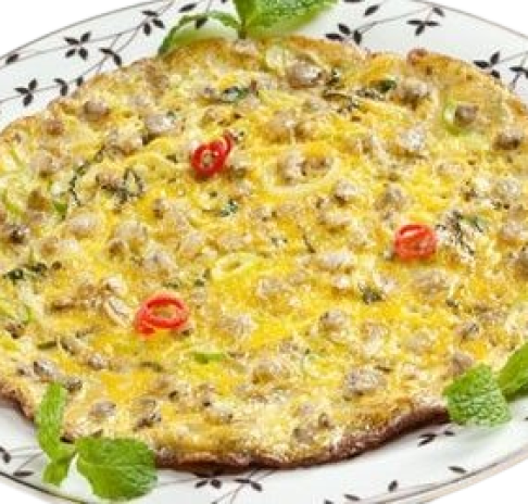 Trứng chiên thịt